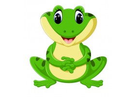 Sticker grenouille mignonne