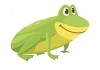 Autocollant grenouille jaune verte