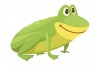 Sticker grenouille jaune verte