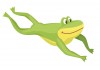 Sticker grenouille saut