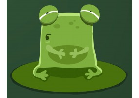 Autocollant mural grenouille