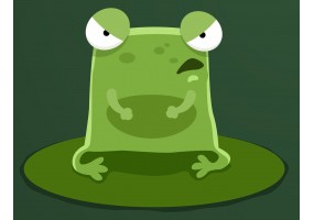Sticker mural grenouille nénuphar