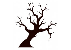 Sticker halloween arbre