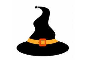 Sticker halloween chapeau sorcière