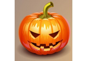 Sticker halloween citrouille