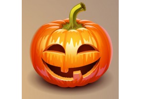 Sticker halloween citrouille