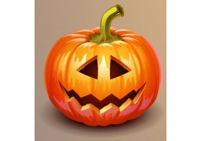 Sticker halloween citrouille