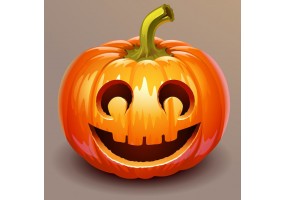 Sticker halloween citrouille