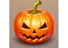 Sticker halloween citrouille