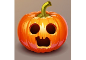 Sticker halloween citrouille