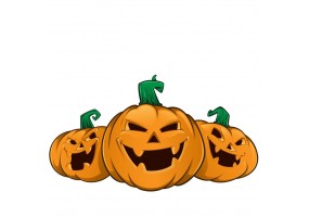 Sticker halloween citrouilles