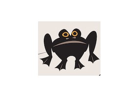 Sticker halloween grenouille