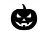 Sticker halloween citrouille noire