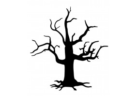 Sticker halloween arbre mort