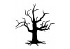 Sticker halloween arbre mort