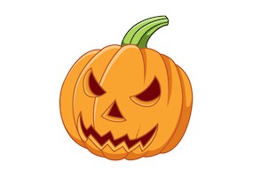 Sticker halloween citrouille