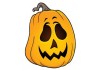 Sticker halloween citrouille