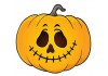 Sticker halloween citrouille