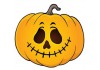 Sticker halloween citrouille