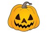 Sticker halloween citrouille