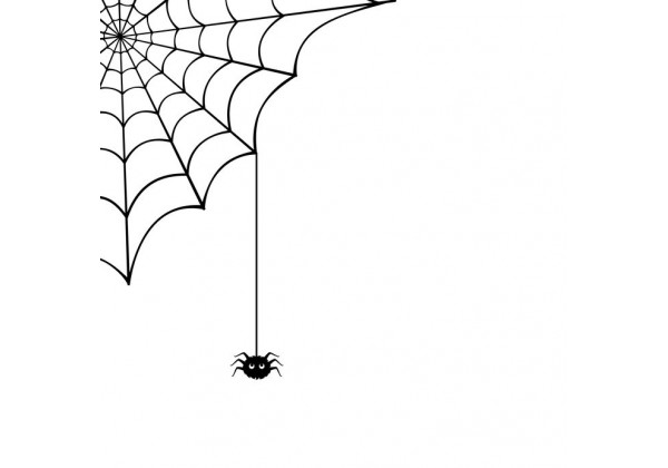Stickers déco halloween toile araignée