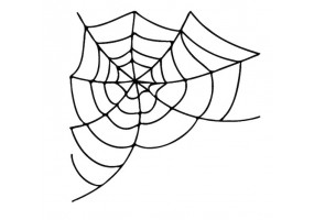 Sticker halloween toile araignée