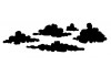 Sticker halloween nuages