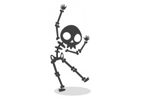 Sticker halloween squelette