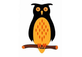 Sticker halloween hibou