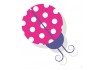 Sticker coccinelle fuchsia