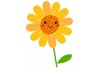 Sticker fleur jaune