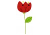Sticker fleur tulipe rouge