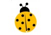 Sticker coccinelle jaune