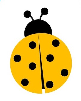 Stickers Deco Coccinelle Jaune