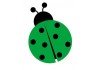 Sticker coccinelle verte