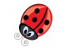 Sticker coccinelle rouge