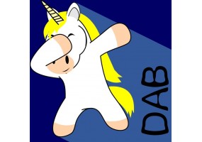 Sticker licorne dab