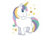 Stickers licorne dans etoiles