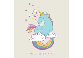 Stickers muraux licorne grand