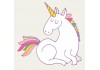 Stickers muraux licorne blanche