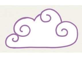 Sticker nuage dans soufle vent