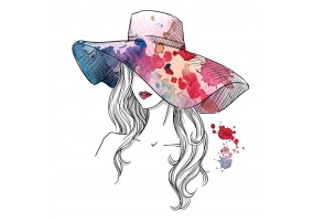 Sticker fashion chapeau