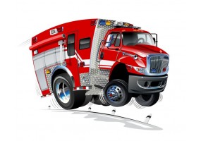 Sticker camion de pompier