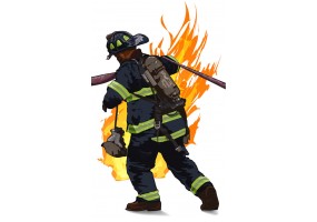 Sticker pompier feu