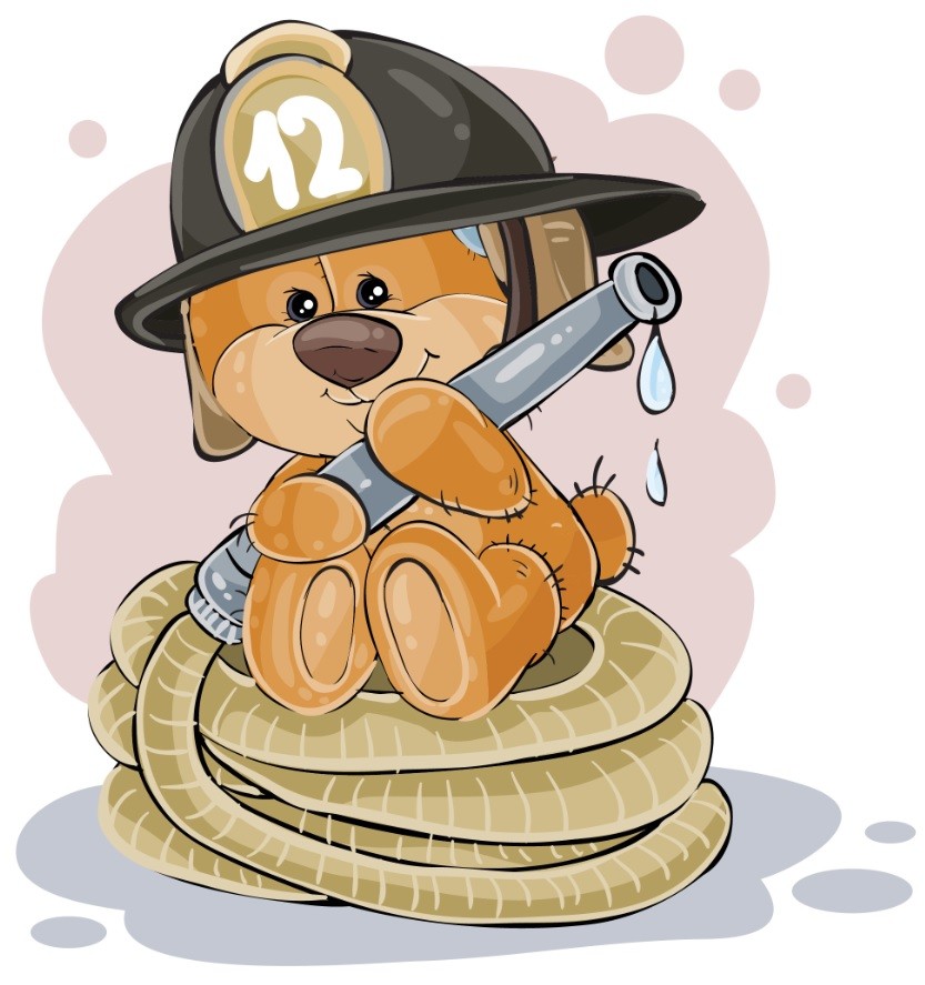 Statuette Femme Sapeurs-Pompiers avec bouche d'incendie