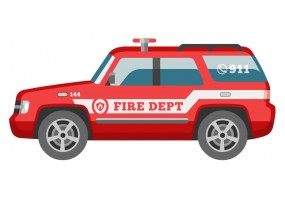 Sticker pompier voiture