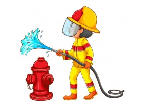 Sticker pompier bouche incendie