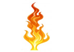 Sticker pompier flamme