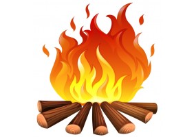 Sticker pompier flamme