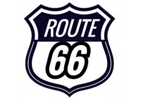 Sticker route 66 noir blanc
